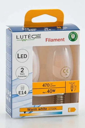 Petit Prix Lot de 2 ampoules filament led E14